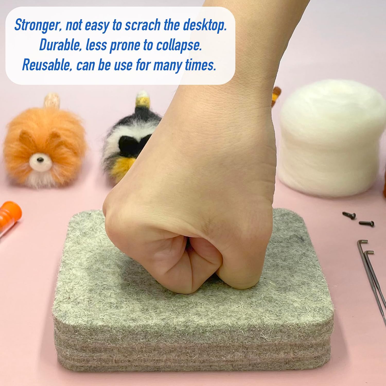 Truslin Needle Felting Kit, 4 Pcs Doll Making Needle Felting Starter Kit image 5