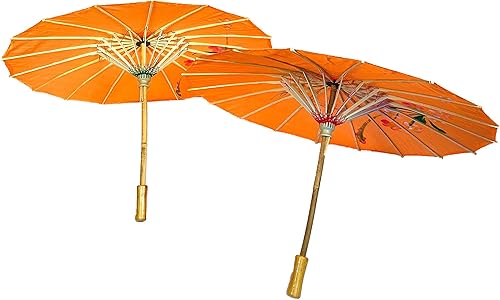 Miniatura 4 de TJ Global Pack de 2 sombrillas japonesas chinas tamaño 220 in para bodas fotografías disfraces cosplay decoración y otros eventos 2 paraguas