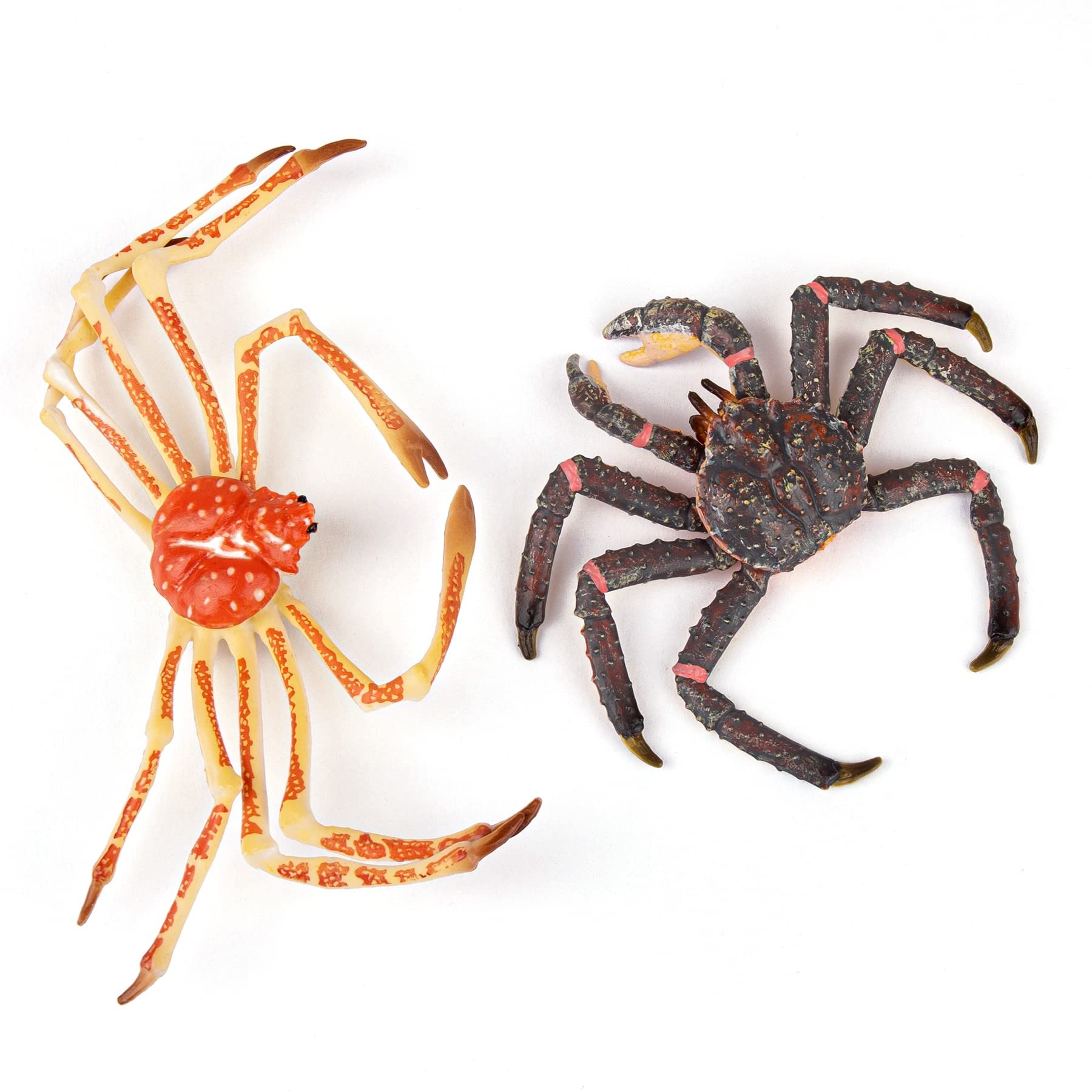 Azure Zone, Set of 2 Ocean Sea Marine Animals King Crab and Spider Crab Figures Model Set