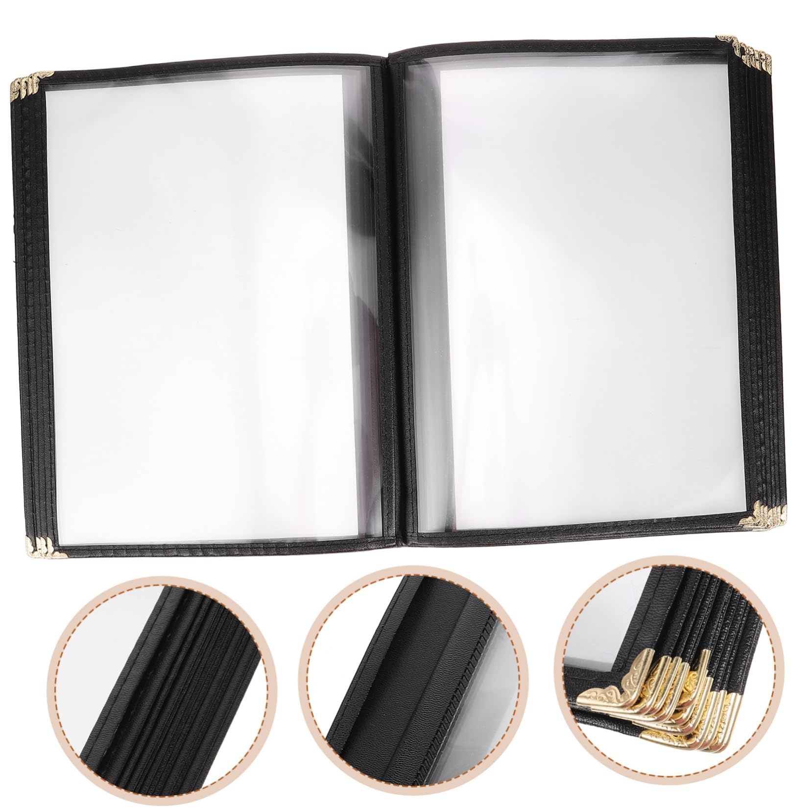 Transparent Menu Cover Book Restaurant Menu Holder Space Saving and Multi Functional Design Stylish and Modern for Restaurants Cafes and Home Kitchens Pages