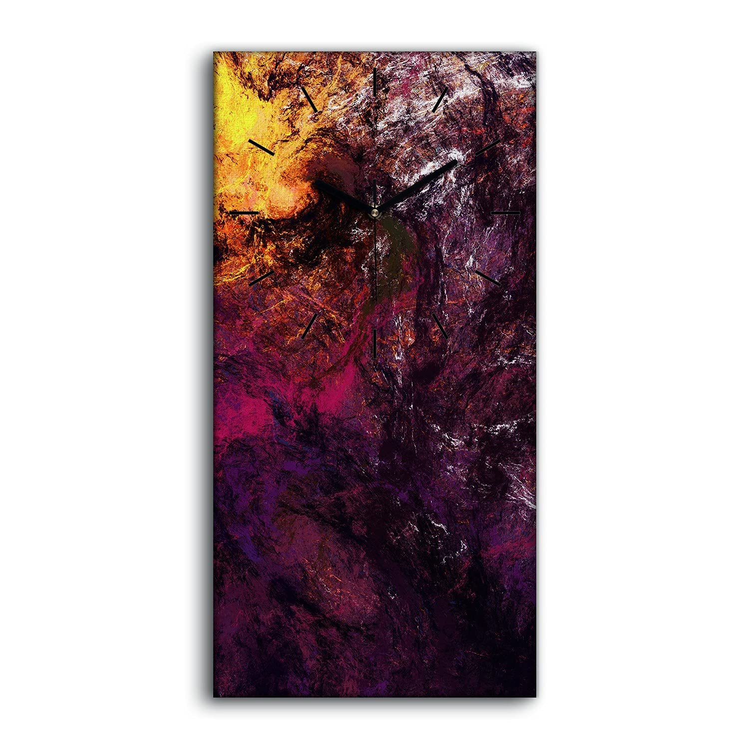 Horloge sur Toile pour salon et chambre déco murale moderne nuages lilas