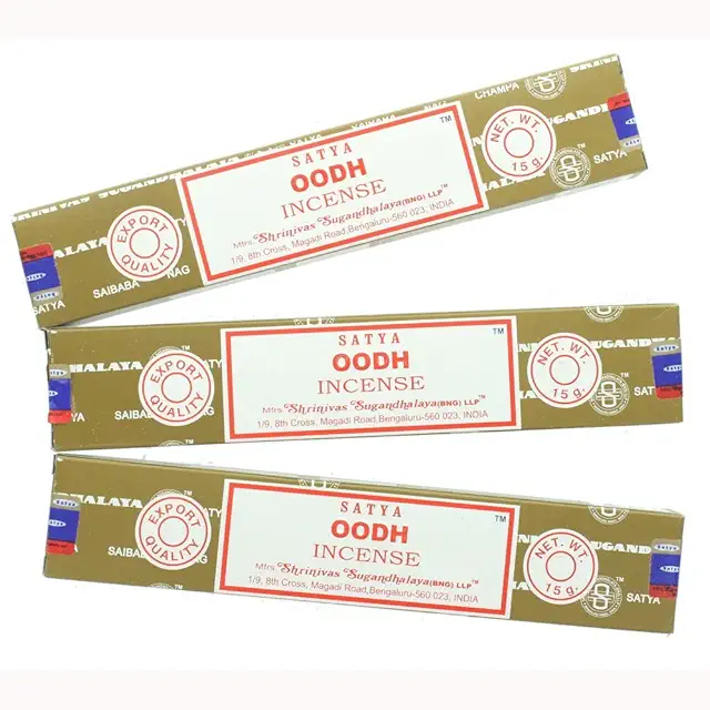 Satya Nag Champa Oodh Encens Oud - Lot de 3 boîtes de bâtonnets d'encens