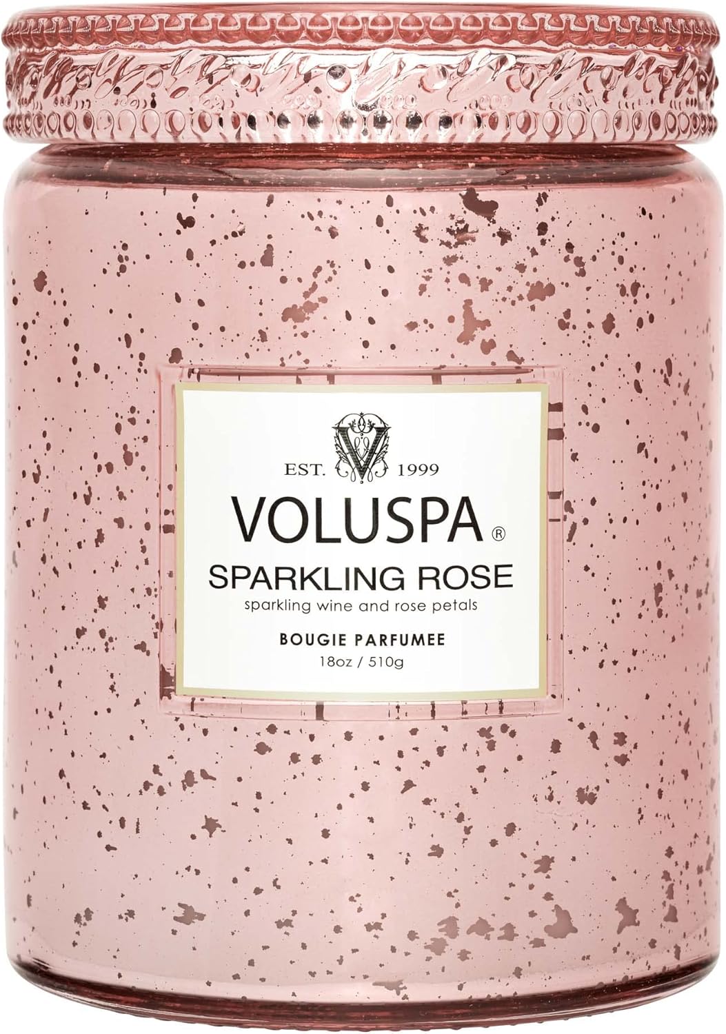 Voluspa Sparkling Rose, Large Candle Jar, 18 oz, 100 Hour Burn Time, All Natural Wicks and Coconut Wax for Clean Burning, Vegan, Poured in the USA - Image 2