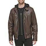 Men's Motorcycle Jacket With Removable Hoodie