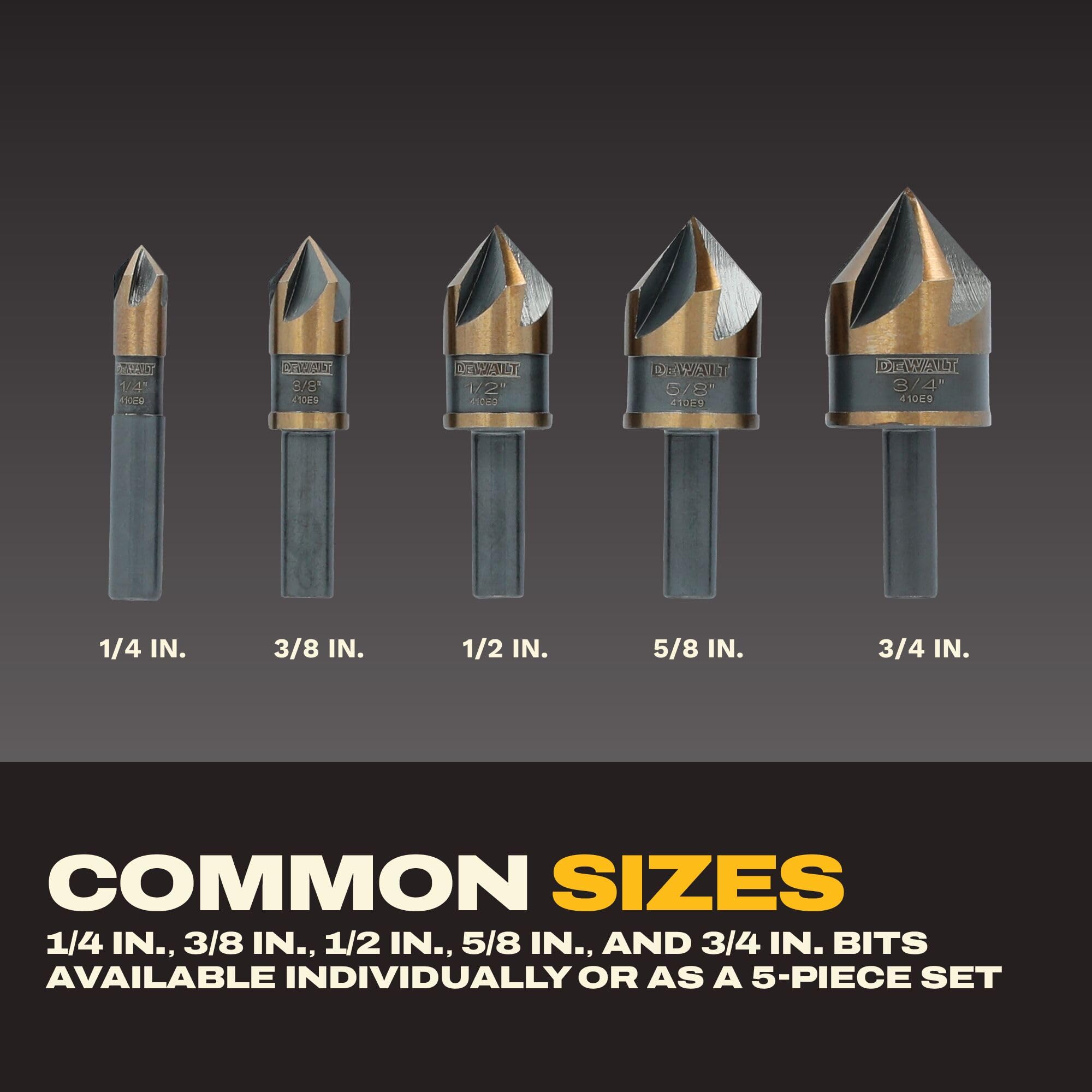 DEWALT Countersink Bit Set - 5 Piece -3
