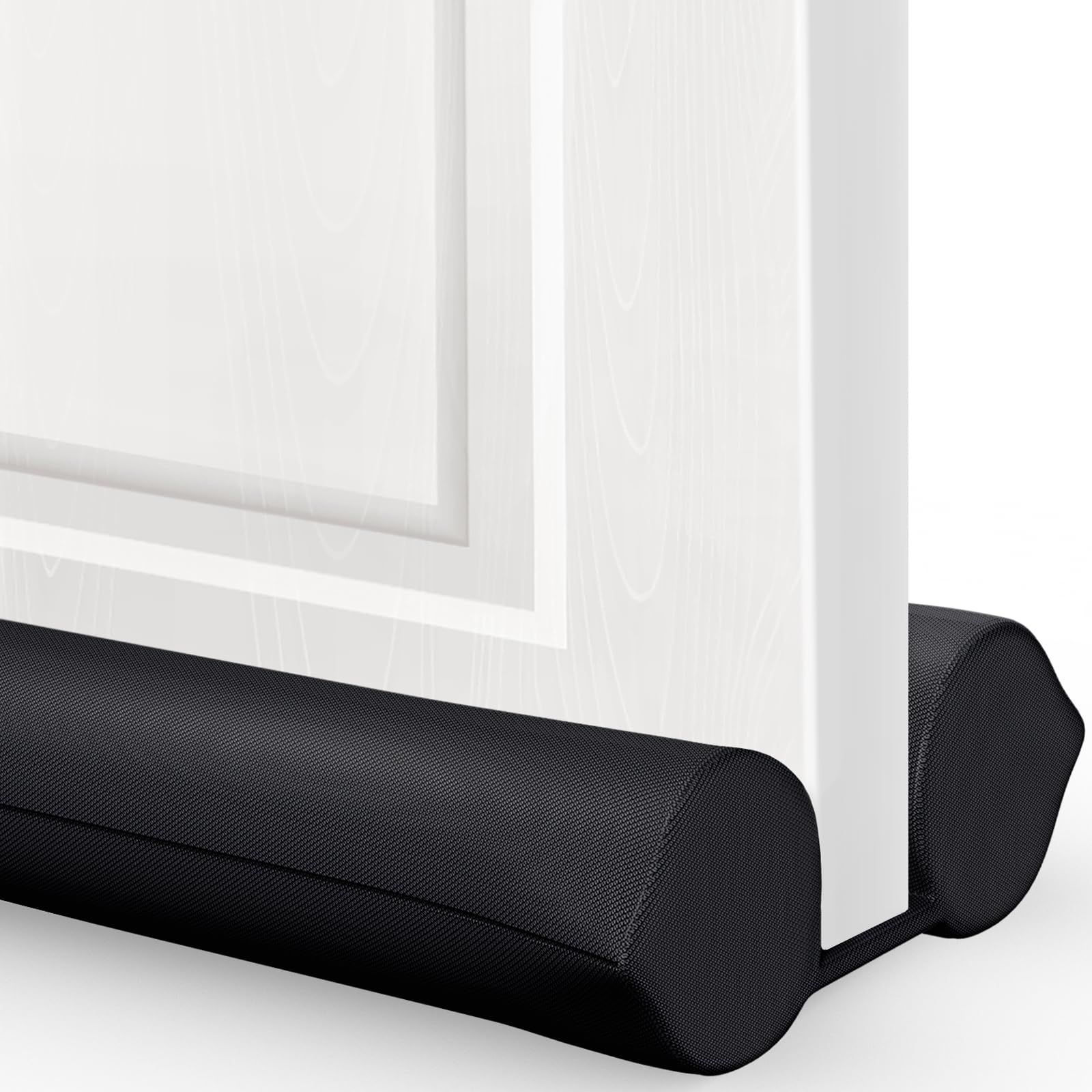 Comfyanno Under Door Draft Stopper - Bottom Door Gap Filler & Seal - Windproof Door Cover - Fits 30” to 36” Door - Block Noise, Sound, Bugs, Hot Air, Wind - Easy Install Draft Blocker - Black