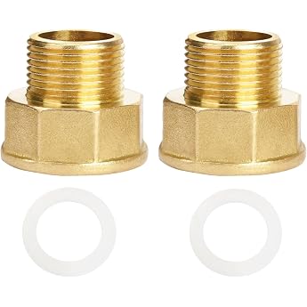 Reducer 3/4 to 1 Inch Made of Brass AG/IG Reducer Extension Pack of 2 Reducer Extension Reducer 3/4 Inch Outer x 1 Inch Inner Thread/Brass Fittings