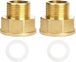 Reducer 3/4 to 1 Inch Made of Brass, AG/IG Reducer Extension, Pack of 2 Reducer Extension Reducer (3/4 Inch Outer x 1 Inch Inner) Thread/Brass Fittings