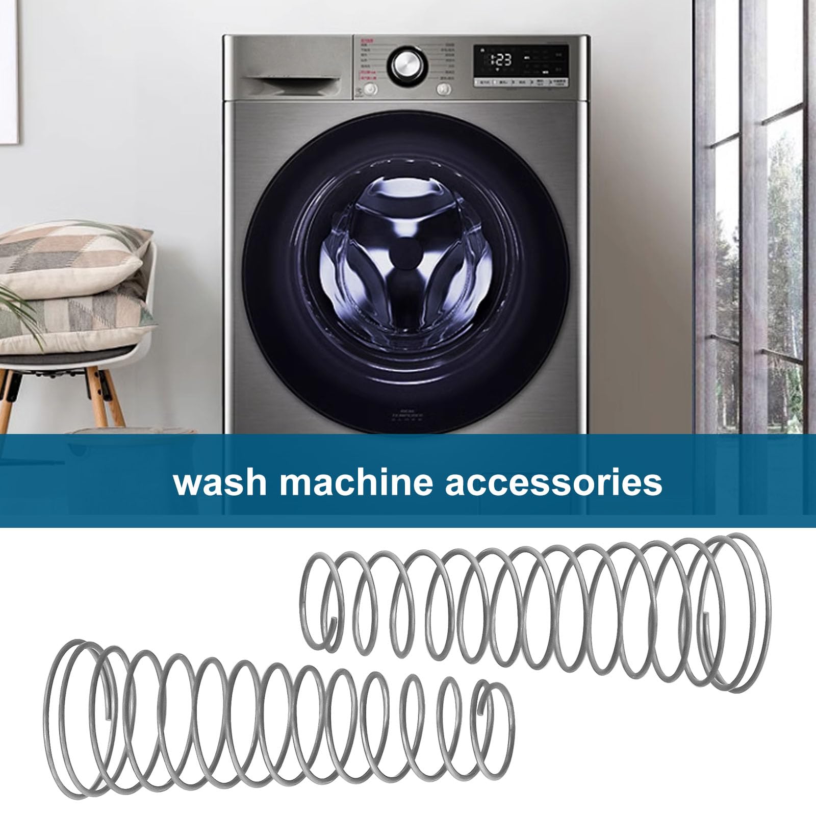 2 Pistoni Magnetici Per Porta Lavatrice - Compatibili Con LG E Kenmore