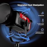 Vista 6 de GVM 200W Luz de Vídeo LED, Kit de Iluminación para Fotografía PRO SD200B con Red Mesh Bluetooth/Control DMX, Luz de Estudio de Iluminación Continua