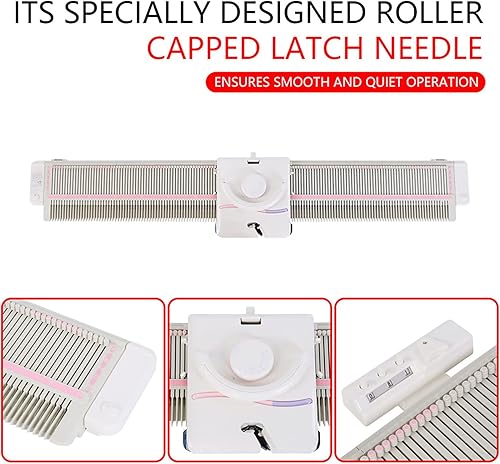 Miniatura 5 de LK150 0.256 in de calibre medio plástico doméstico máquina de tejer incluye agujas de hilo accesorios para adultos/niños