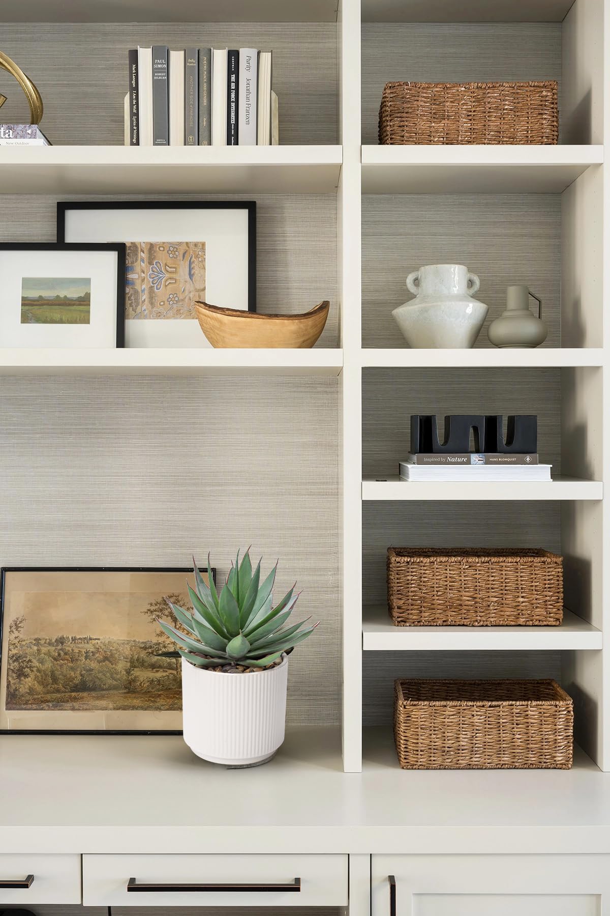 Hollyone Piante Succulente Artificiali Pianta di Aloe Vera, Succulente Finte in Vaso di Ceramica, Pianta di Aloe Finta in Vaso per Casa Ufficio Bagno Tavolo Camera da Letto Scaffale Decorazione 22cm