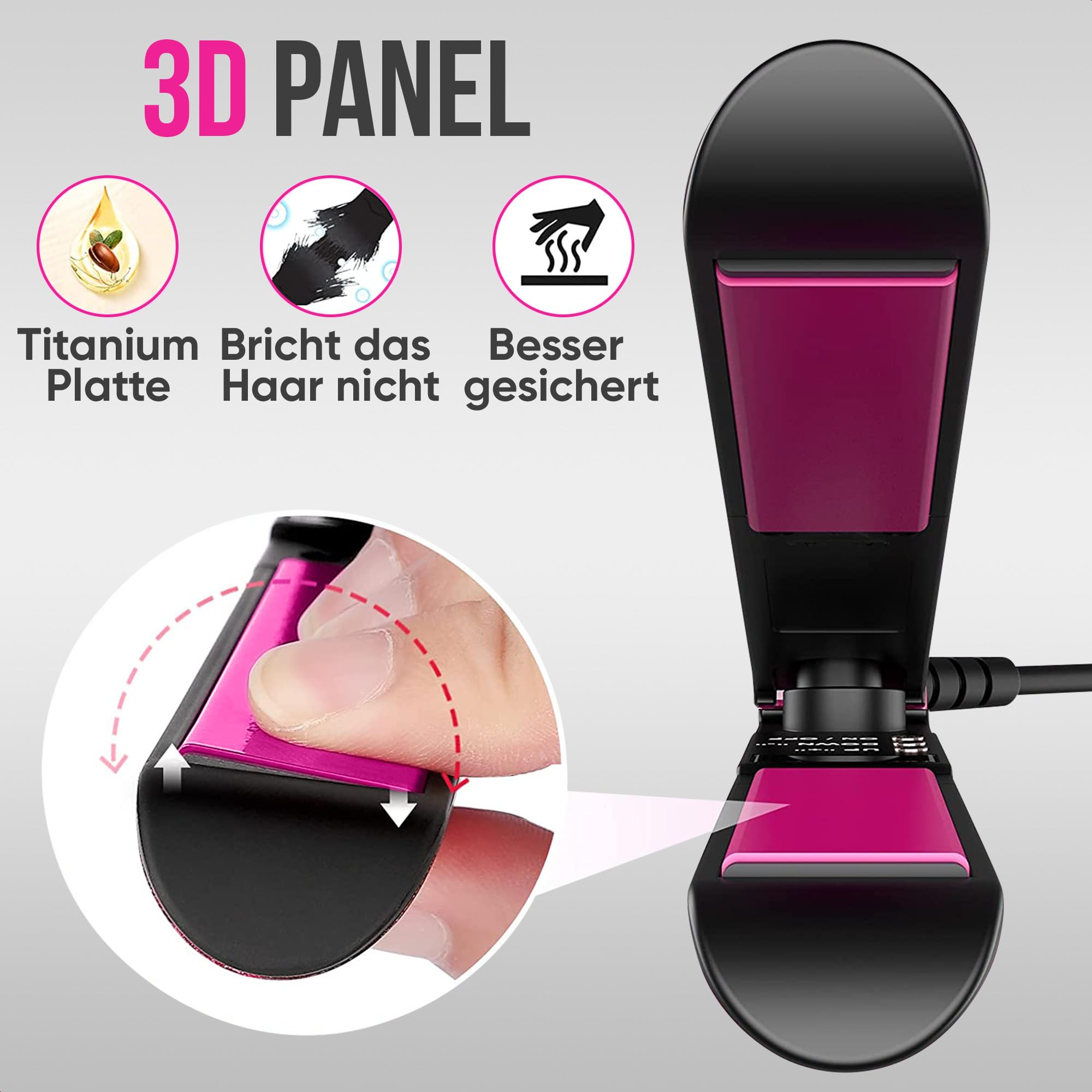 Strex Glätteisen - 2 in 1 - Glätten und Locken - Keramik - 120℃/230℃ - Lockenstab