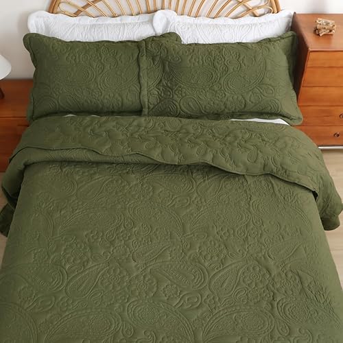 Miniatura 68 de EVENHUG Juego de edredón tamaño King, suave, ligero, gris oscuro, con 2 fundas de almohada, cubrecama reversible para todas las estaciones, 3 piezas