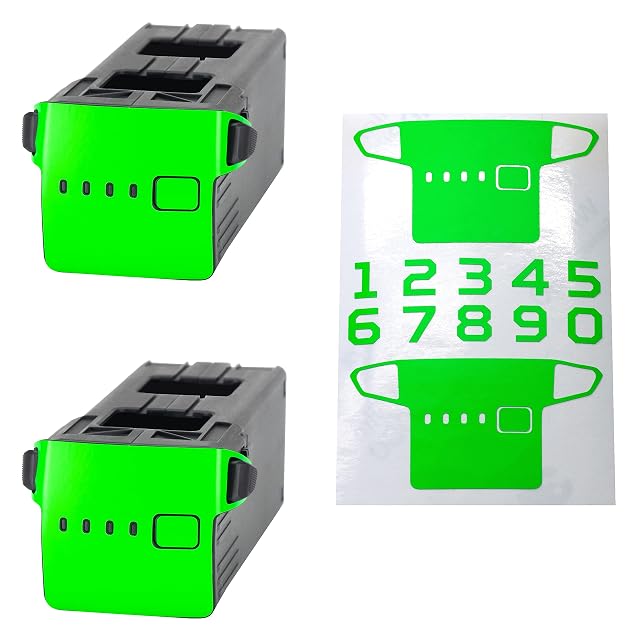 Wrapgrade Skin Compatible con Mavic 3 - 2 Baterías (NEON GREEN)