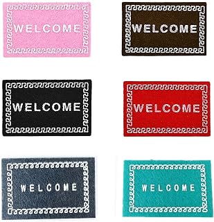 Dollhouse Miniature Carpet, 6 Pieces 1:12 Mini Rug Vintage, Doll House Welcome Mat Dolls House Furniture,Dollhouse Furniture Decor for DIY Dollhouse Scene Decorative Accessories.
