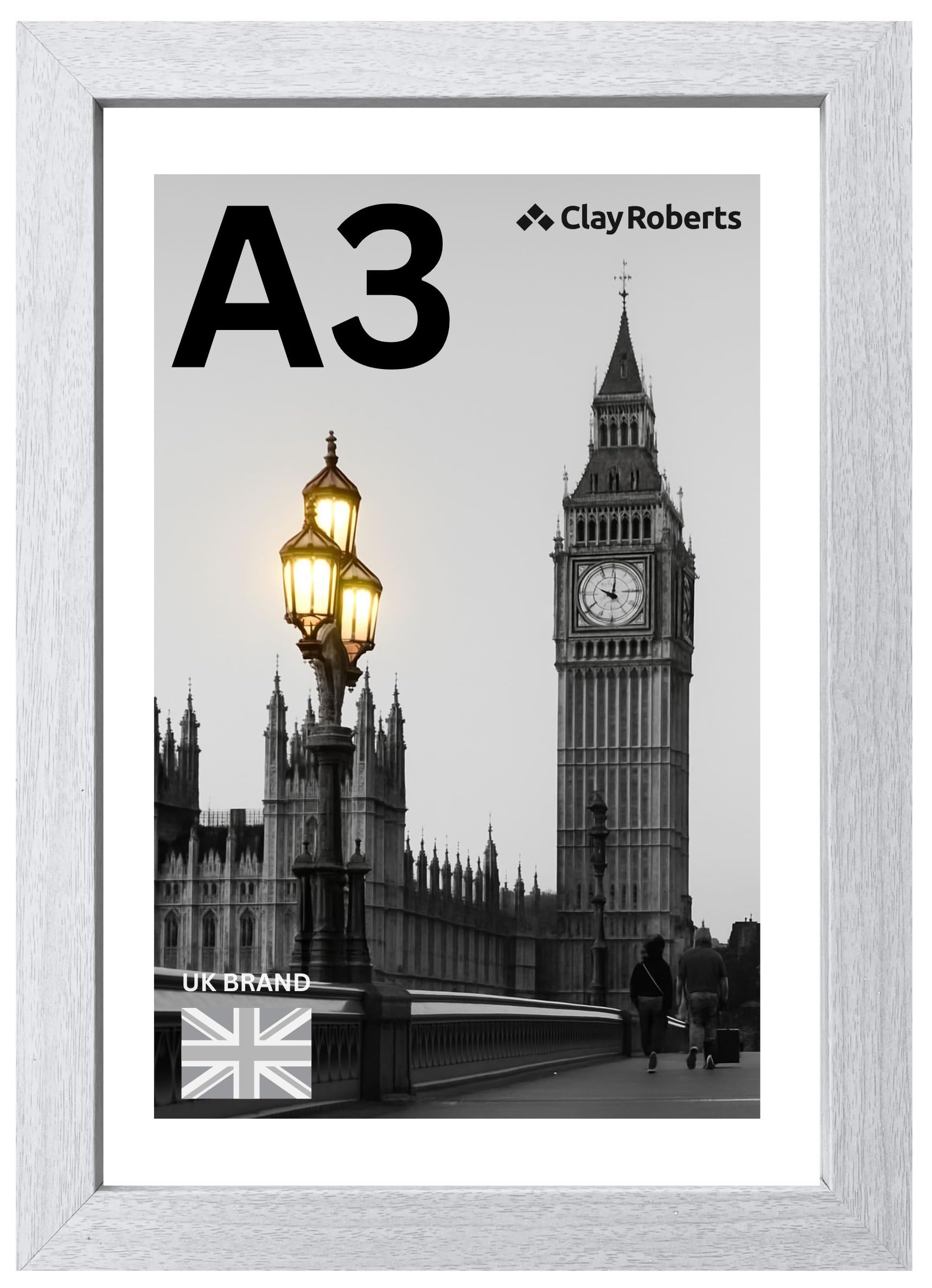 A3 Photo Frame, Picture Frame, Art Print Poster, 29.7cm x 42cm, Frames, Photo Collage Gallery Display, A4 Card Mount Frame