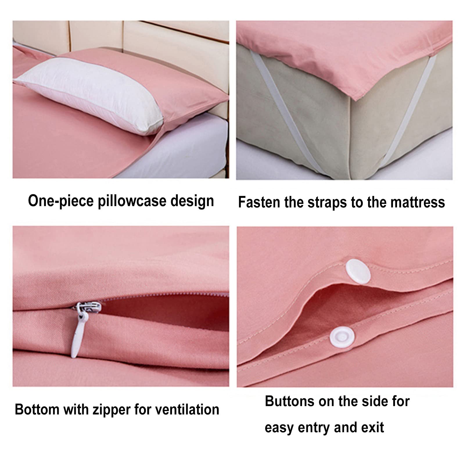 Sleeping Bag Liners Różowa Bawełniana Wkładka Do Śpiwora, Prześcieradła Podróżne Na Kemping Kompaktowy Śpiwór Całoroczny, Odporna Na Kurz Prześcieradła Hotelowe, Łatwe Do Mycia