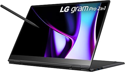 LG gram Pro 2-in-1 16″ Touch Lightweight and Versatile Laptop, Intel Core Ultra 7 Evo Edition, 16GB RAM, 1TB SSD