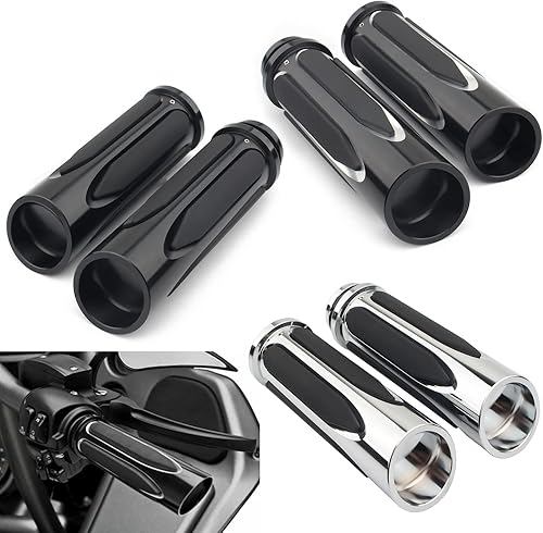 Miniatura 7 de Empuñaduras electrónicas para manillar de motocicleta de 1 pulgada y 0.984 in para Harley Touring Electra Glide Street Glide Road King Road Glide