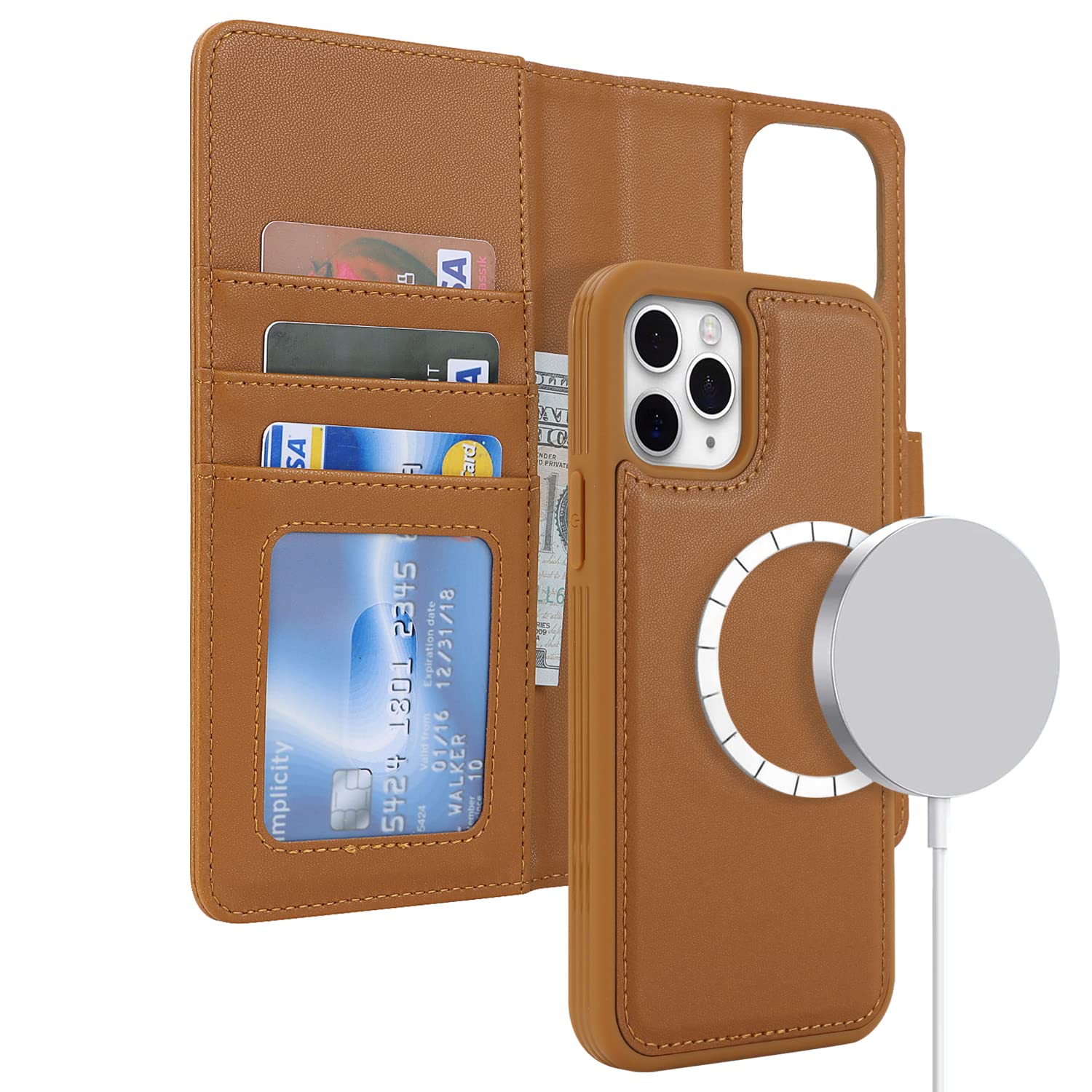 Copmob Cover iPhone 12/12 PRO,Flip Portafoglio Custodia in
