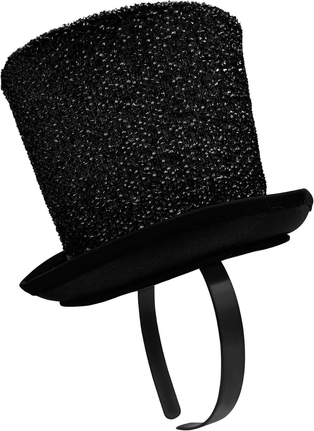 Adult Sparkly Mini Glitter Mesh Top Hat Headband Tinsel Gatsby St Patricks Halloween Costume Accessory - Image 3