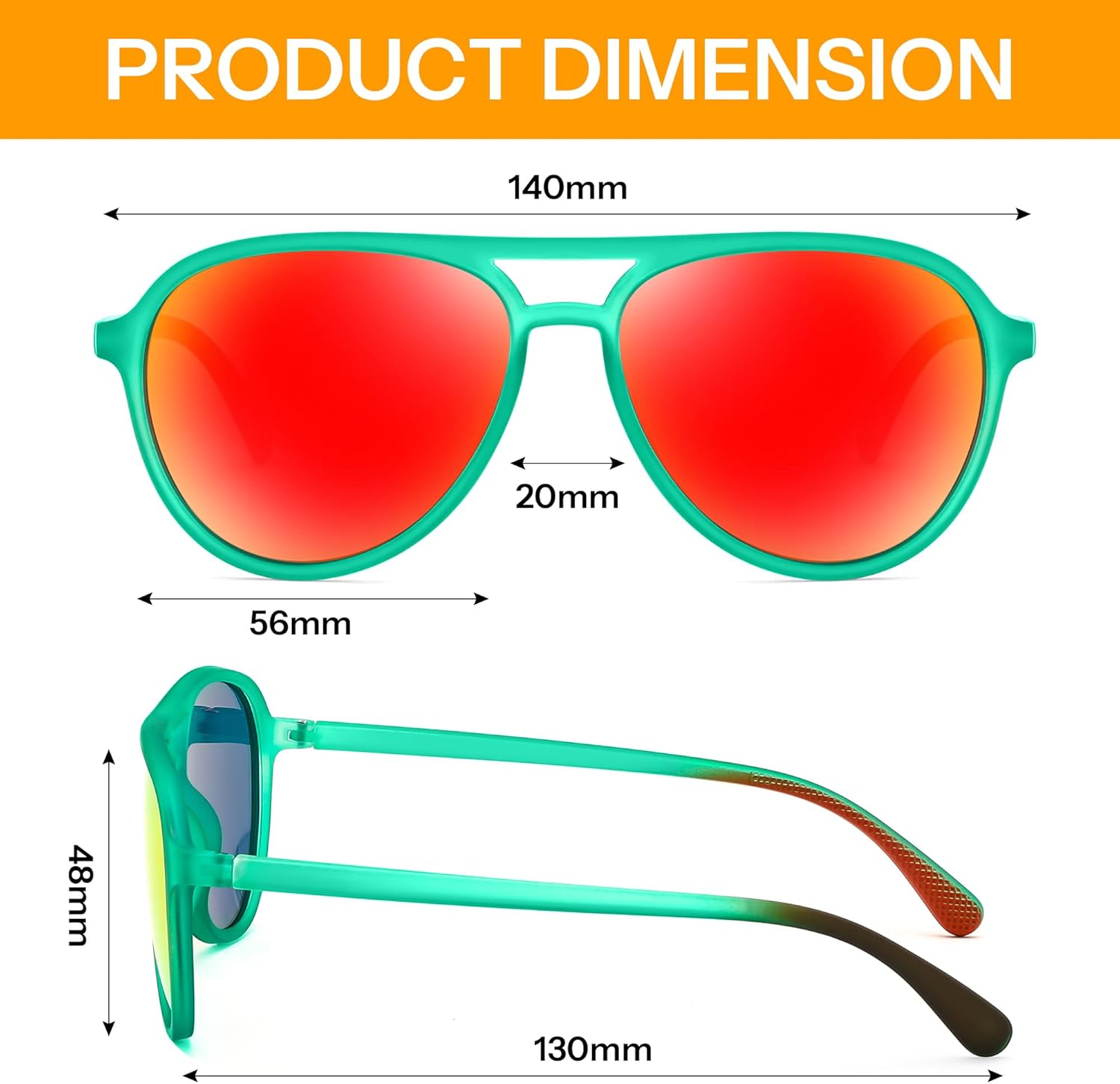 FEISEDY Polarized Aviator Sunglasses for Men Women Trendy Classic Sports Driving Outdoor TAC Lens UV400 Eyewears B0324 - Image 5