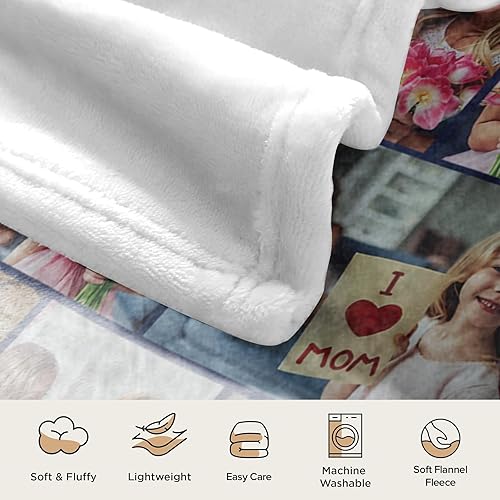 Miniatura 3 de Yoke Style Manta personalizada con imagen, manta personalizada con fotos, regalos de cumpleaños personalizados para mujeres, suegra, abuela,