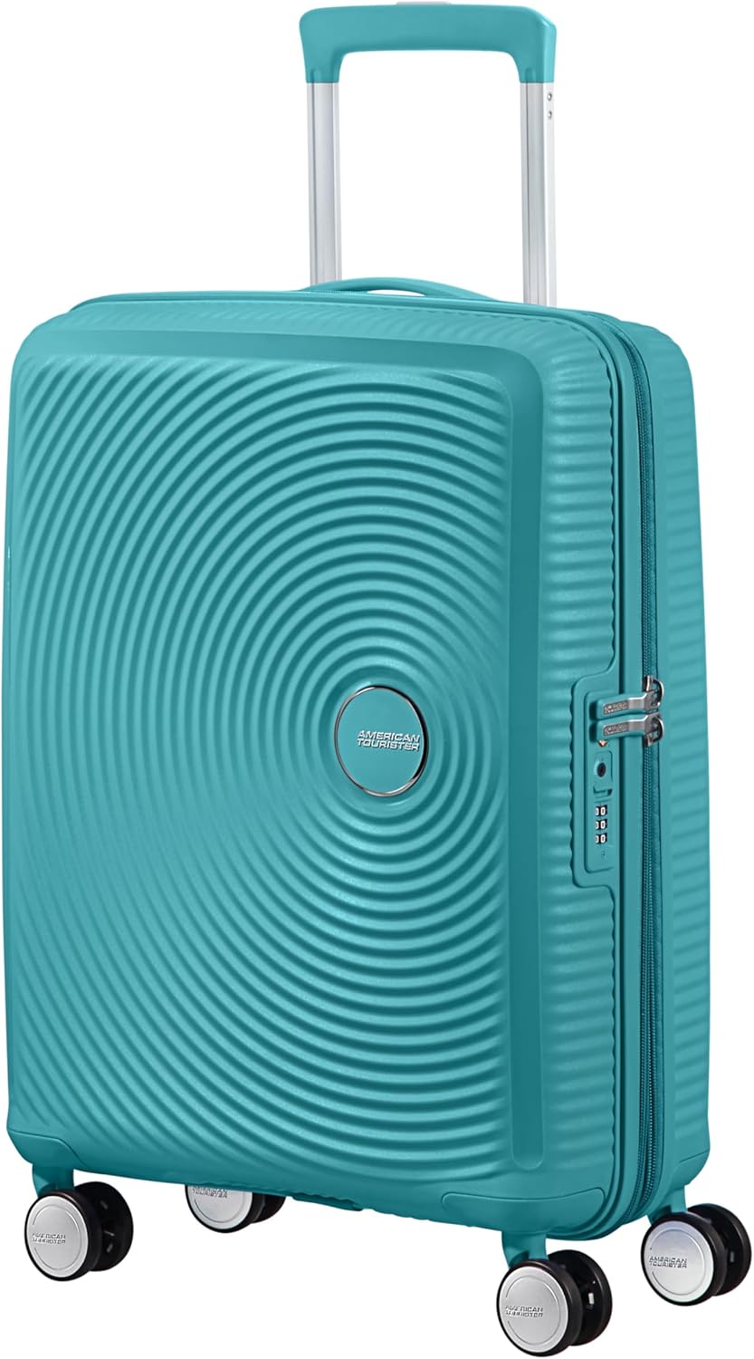American Tourister Soundbox - Spinner 55/20 TSA Exp, Expandable Maleta, S (55 cm - 41 L), Turquesa (Turquoise Tonic) - ¿Vale la pena?