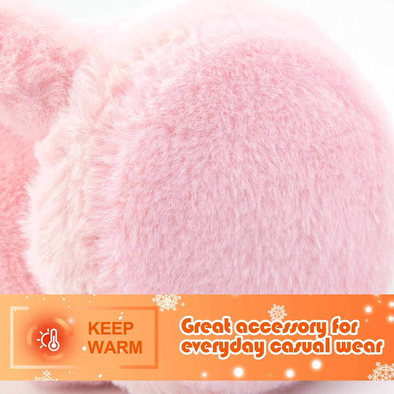 Kids Winter Earmuffs Baby Warm Ear Muff Girls Cute Furry Ear Warmers Boys Foldable Ear Covers for Cold Weather - Image 3