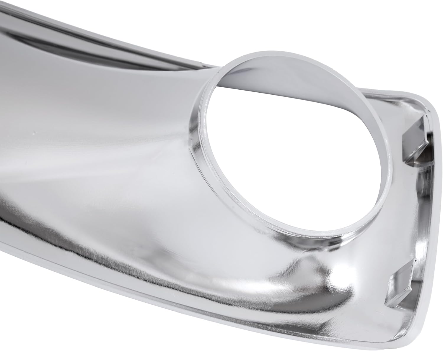 HECASA Pair Fog Light Bezel Compatible with 2008-2015 Kenworth T660 Replacement for N181002200 N181002200R Fog Lamp Cover Trim Chrome Silvery - Driver & Passenger Side