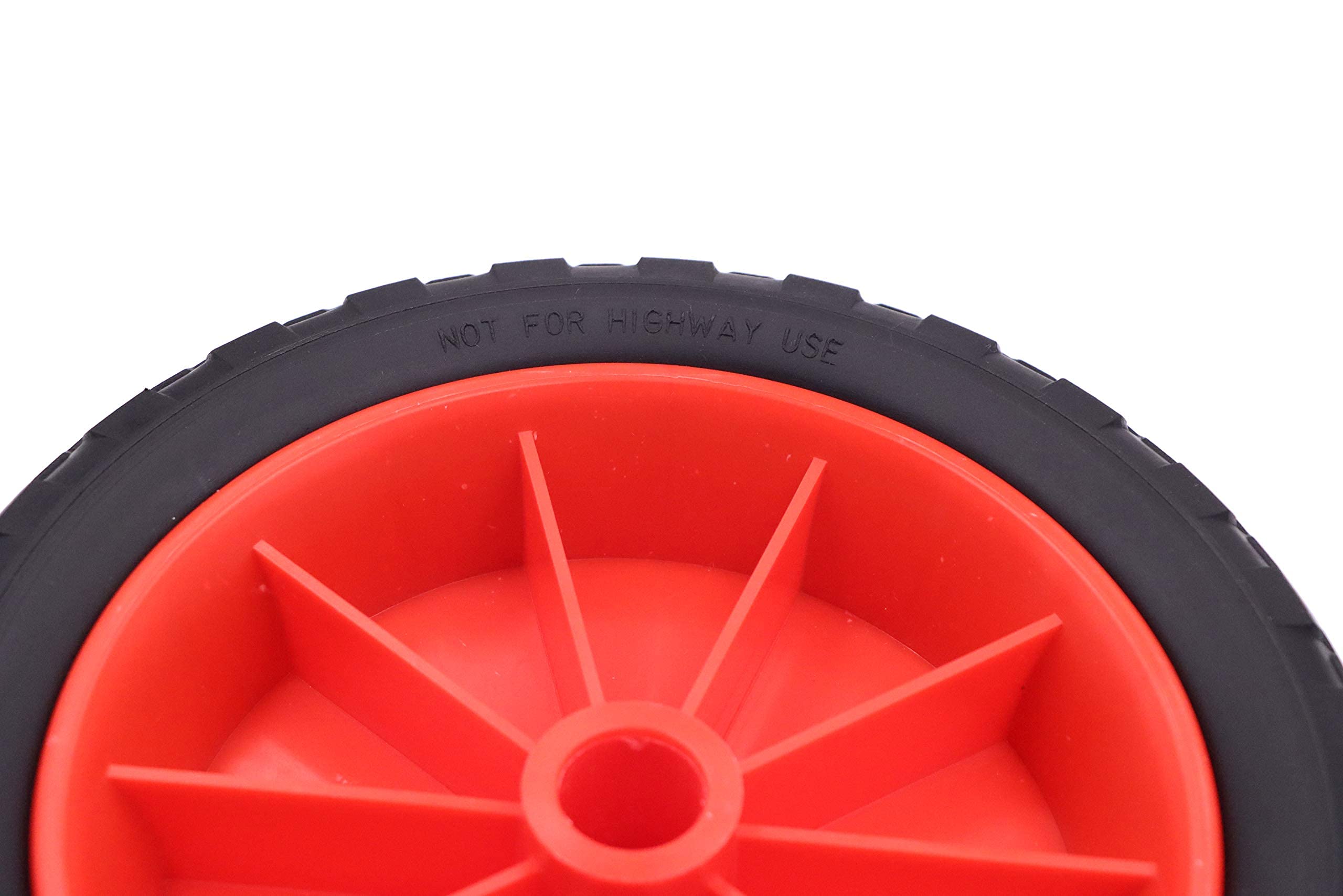 Meter, 2 ruote da 25,4 cm, a prova di foratura, per kayak, canoa carrello, carrello, ruote di ricambio per pneumatici da 2,3 cm, in gomma solida.