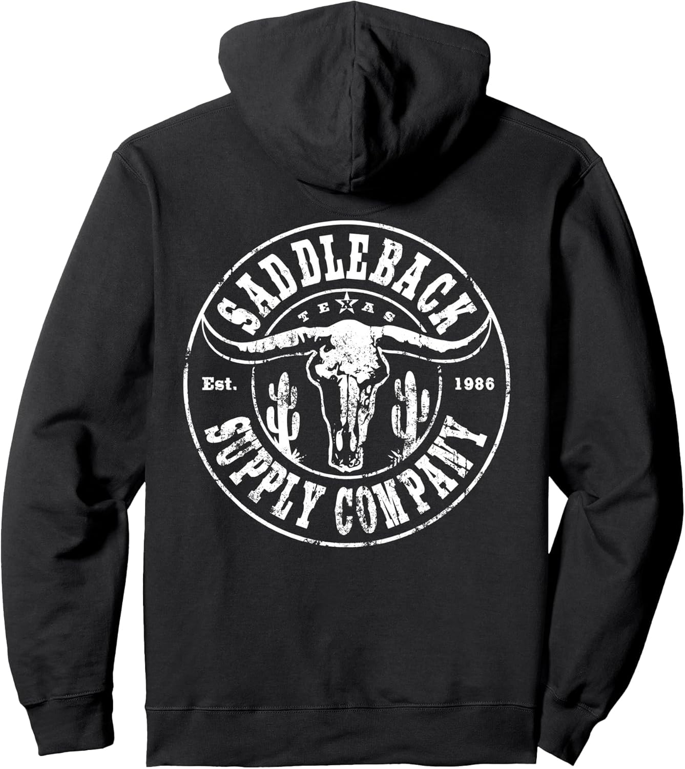 Saddleback Desert Skull Logo Western Styled Ranch Pullover Hoodie - Image 2