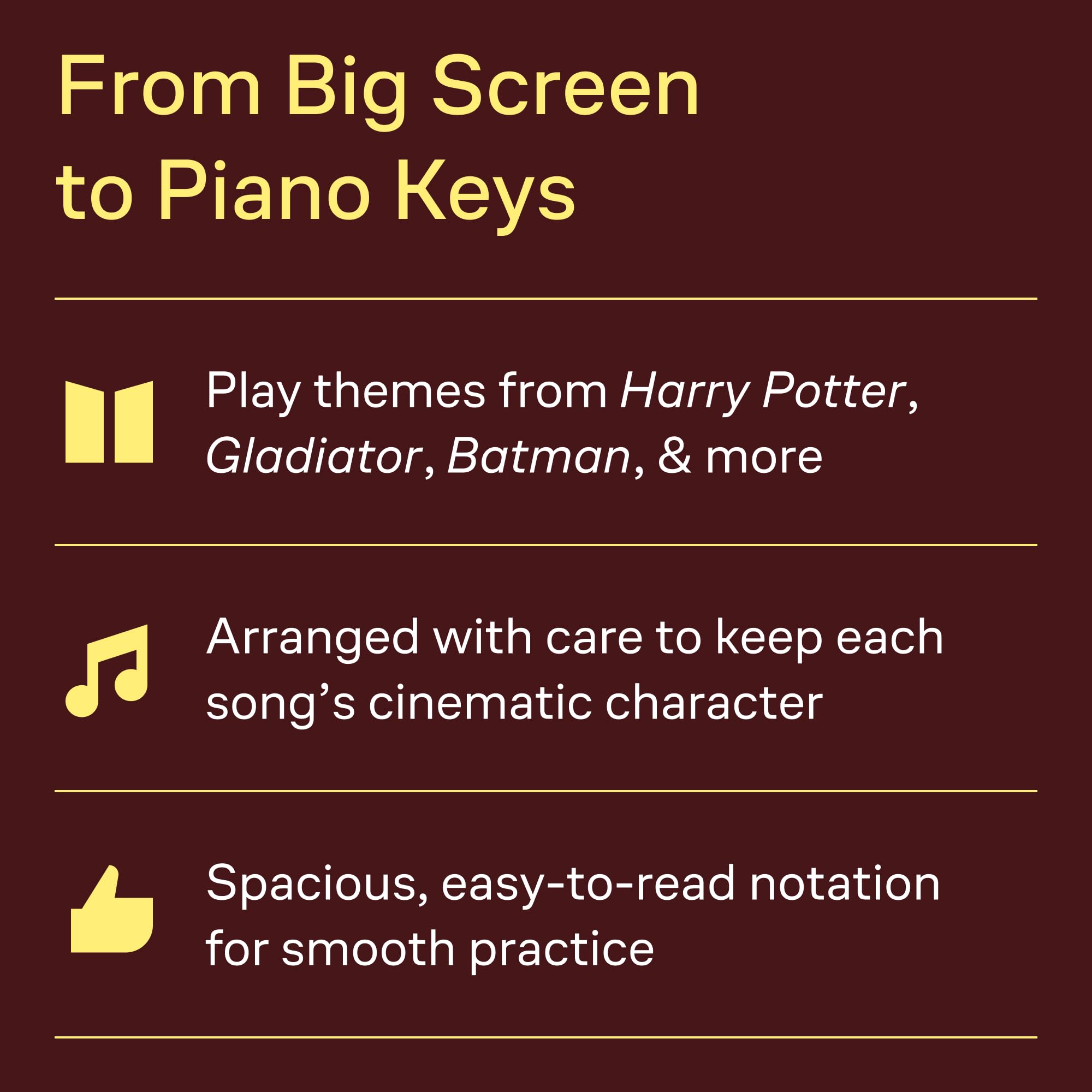 Epic Movie Adventures for Easy Piano: 30 Action-Packed Selections Arranged for Beginning Players: 30 Action-Packed Selections From Classic and Modern Films