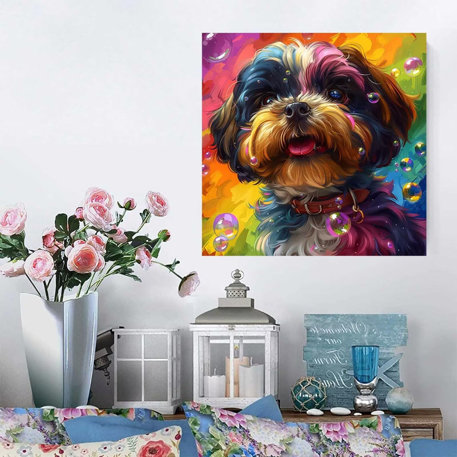 5D diamentowe malarstwo abstrakcyjne malarstwo numer dla dorosłych, diamentowe malowanie dorosły pies, DIY Hobby Kreatywny zestaw dla dorosłych, Numer Malarstwo Rhinestone Zestaw Ścieg krzyżykowy