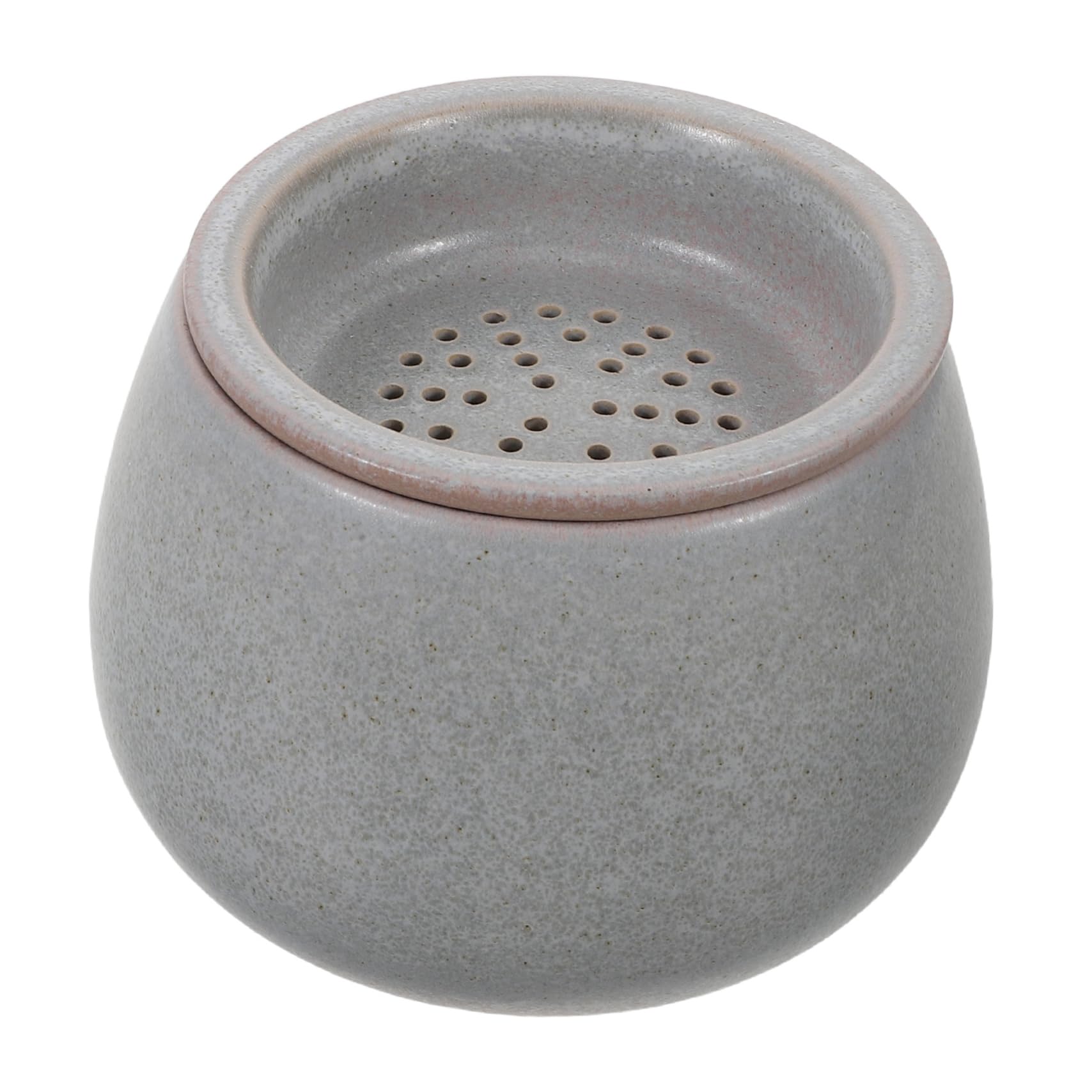 COLLBATH Ceramiczna Miska Do Filiżanek Do Herbaty z Sitkiem i Pokrywką Vintage Porcelanowa Wodę Ceremonii Gongfu Odporna Ciepło Łatwa Czyszczeniu Pojemna Zużytą Wodę
