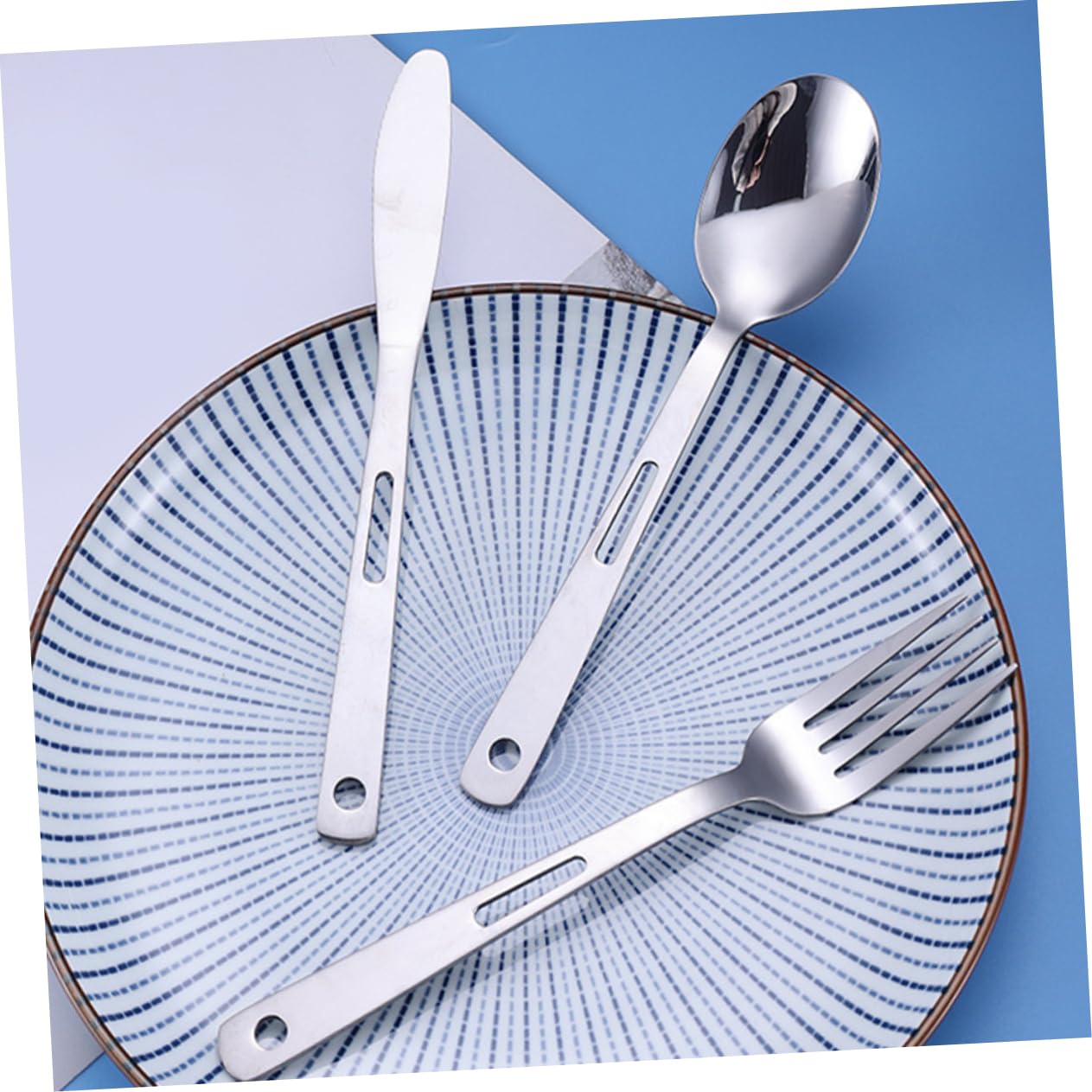TOYANDONA Posate Da Viaggio in Acciaio Inox Stoviglie Portatili Per Picnic Campeggio Barbecue Utensili Da Campeggio Leggeri e Compatti