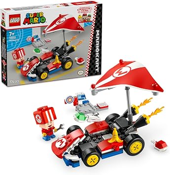 LEGO Super Mario: Mario Kart – Standard Kart 72032, Creative Toy Making Set for Boys and Girls Ages 7 and Over, Toad Figure and More, Birthday Gift (174 Pieces)