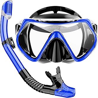 Felidel Snorkel Gear for Adults, Dry Snorkel Mask with Panoramic View, Anti-Fog Snorkel Mask for Snorkelling, Swimming, Travel, Diving Kit with