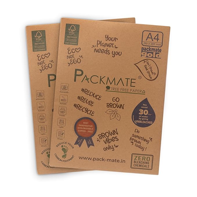 PackMate Gold Unbleached Natural Shade Brown Copier Made Using 100