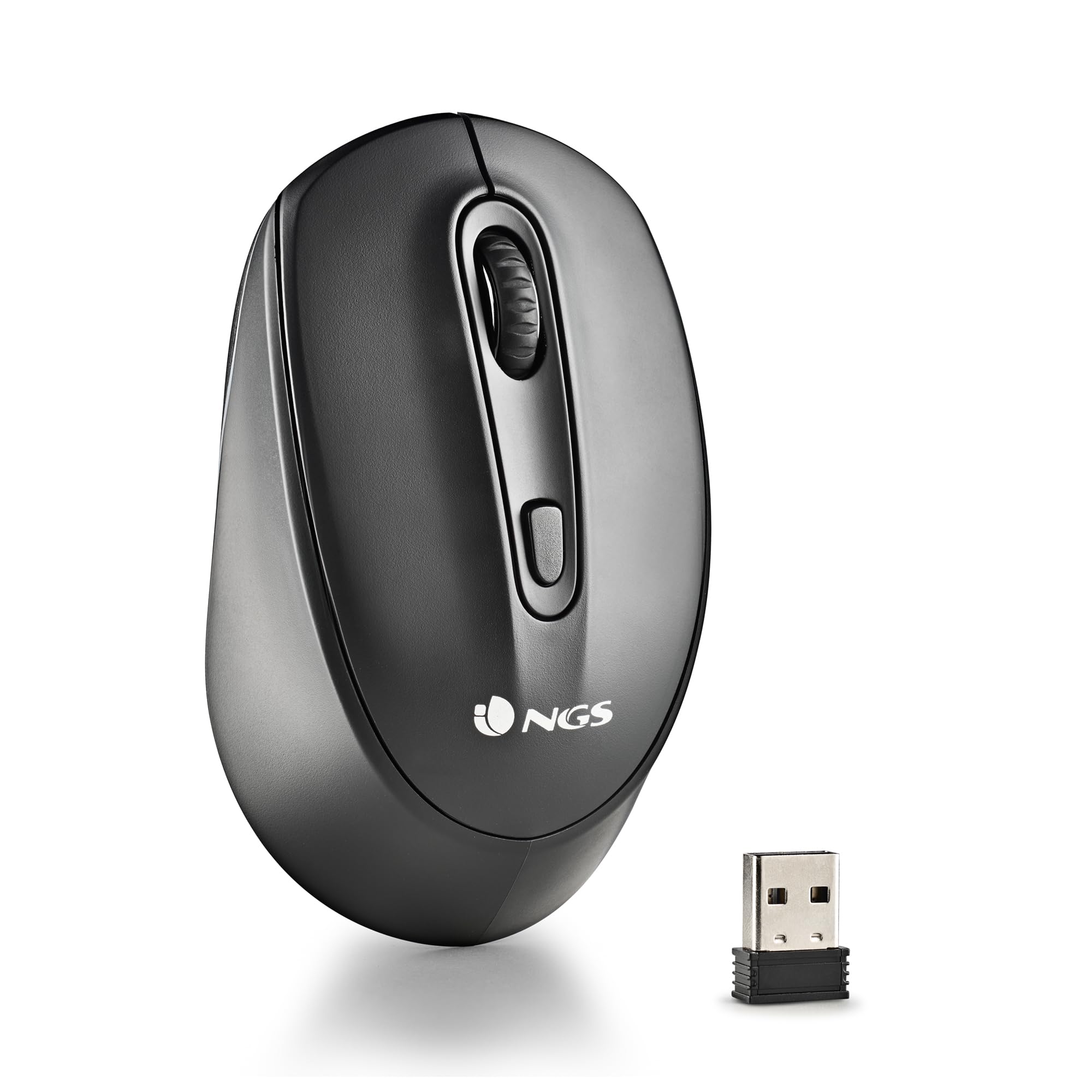 Ngs SMOG-RB - Mouse Multidispositivo Wireless Ricaricabile Con Illuminazione A Led, Tecnologia Bluetooth 3.0/5.0, 2.4Ghz, Portata 10M, Durata Della Batteria 50 Ore, Nero - 4