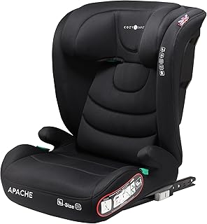 Cozy N Safe Apache i-Size 100-150cm High Backed Booster Car Seat, Isofix for Toddlers and Children in Black