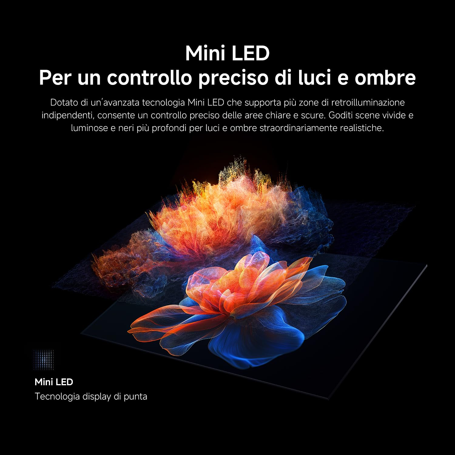 XIAOMI TV FX Mini LED da 43 pollici (101 cm), Smart TV QD-Mini LED, 4K UHD, Fire TV, HDR10+, MEMC, DTS:X, AirPlay 2, HDMI, Modalità Filmmaker, comando vocale con Alexa