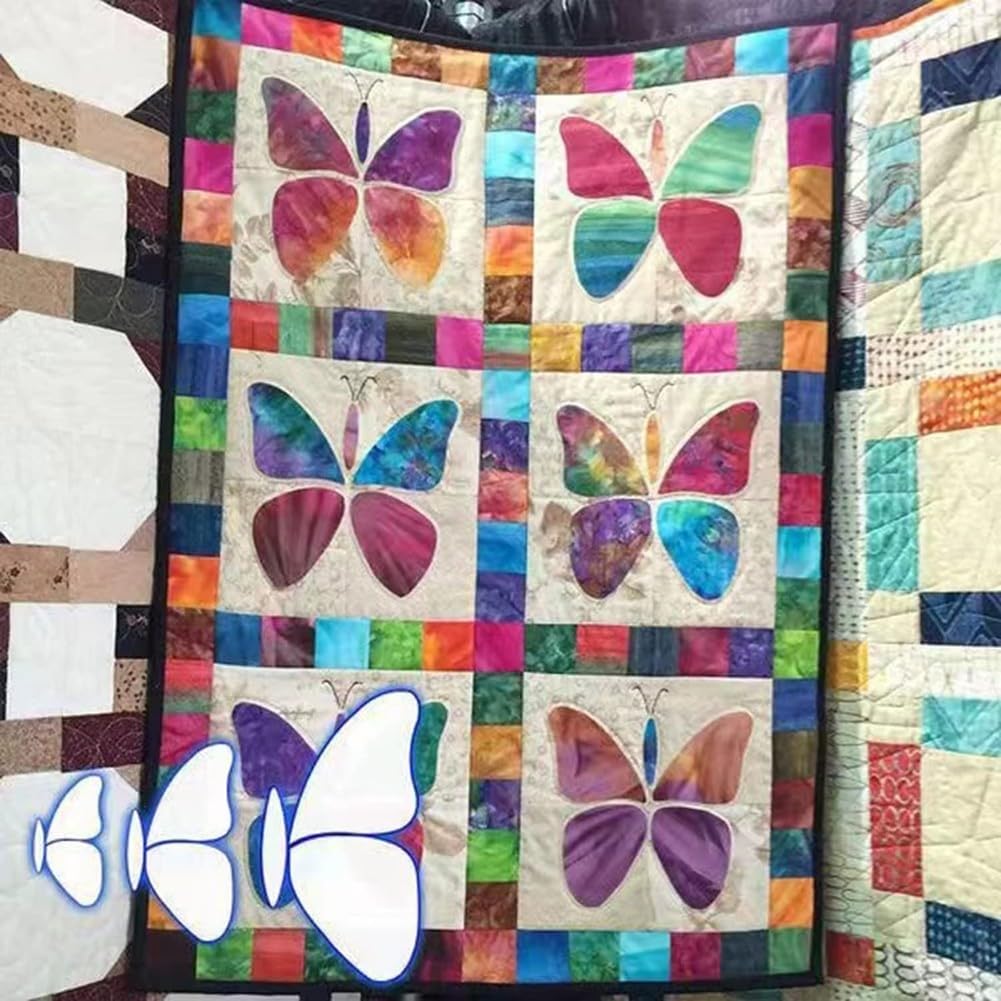 Complete kit of templates to create memorable textiles with acrylic butterflies (S + M + L)