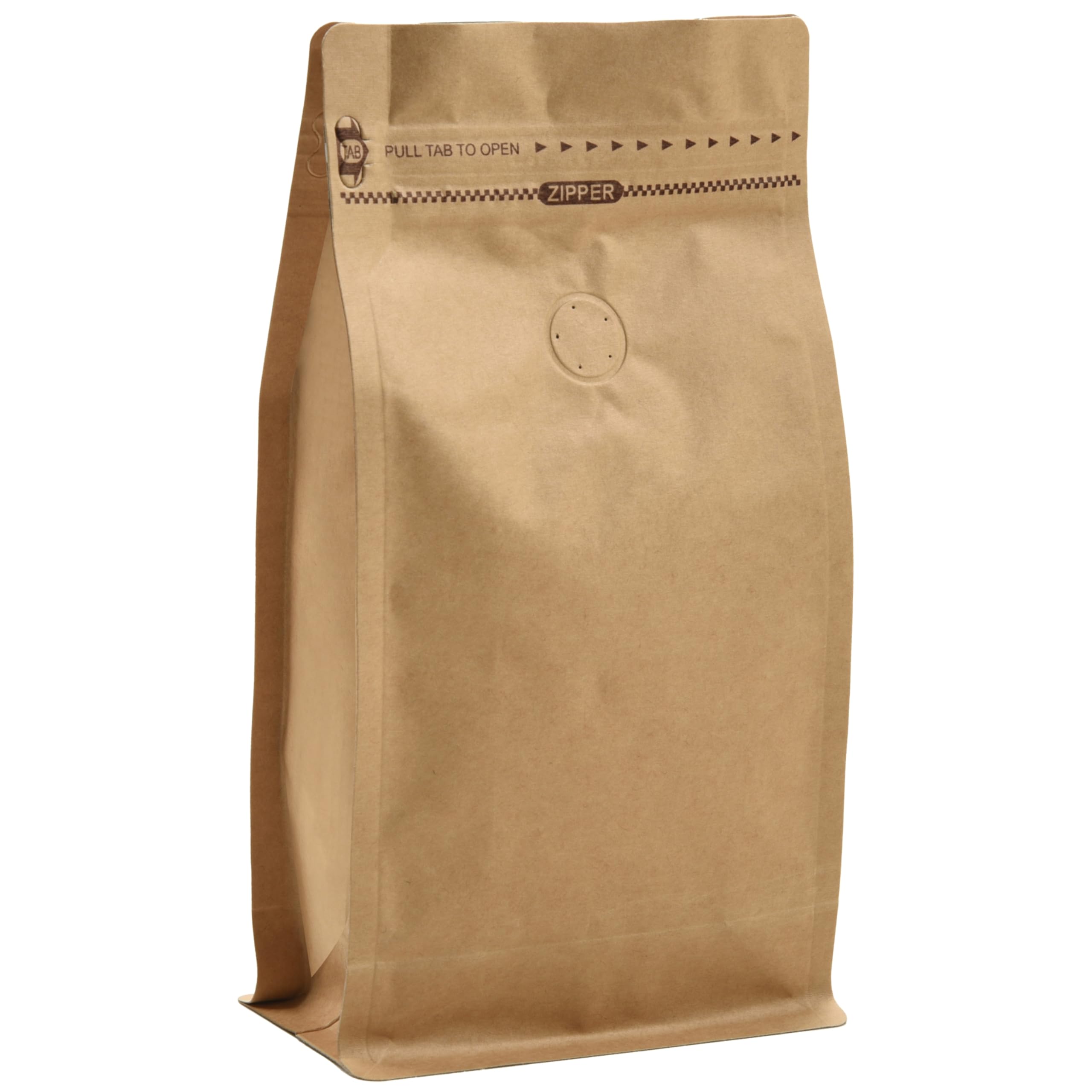 Bolsas de café resellables de papel kraft con válvula de desgasificación para granos enteros