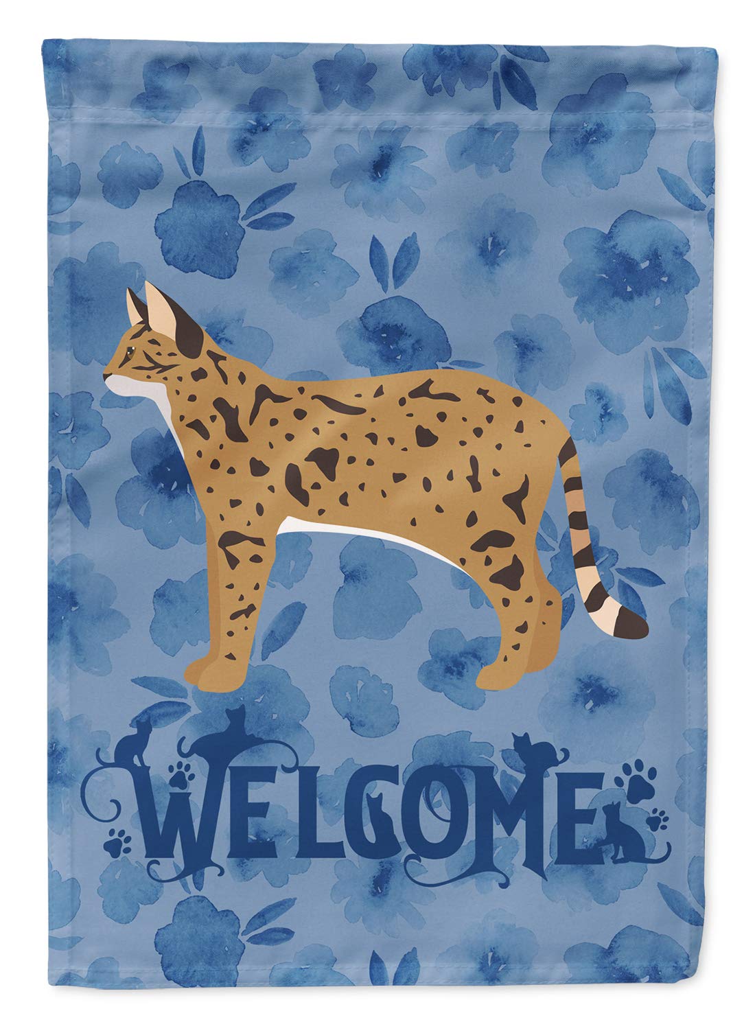 Cat Welcome Flag Canvas House Size Caroline's Treasures pour embellir votre entrée