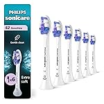 Philips Sonicare S2 Sensitive - Genuine Replacement Electric Toothbrush Heads, White, 6 Pack, HX6056/77