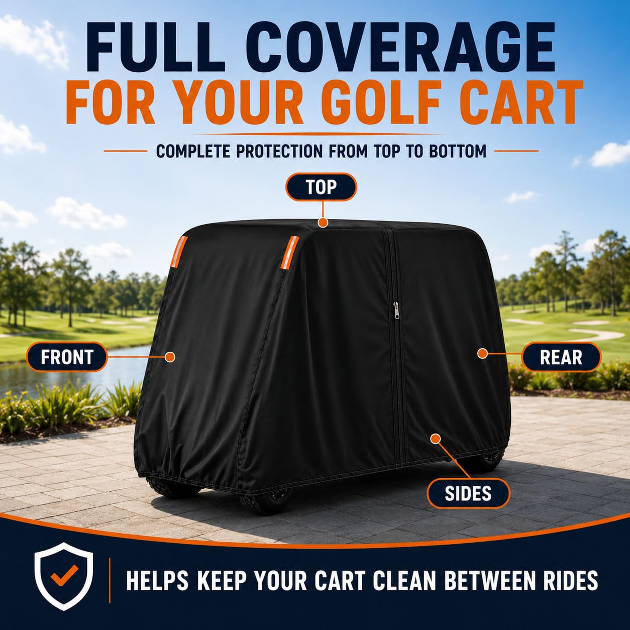 Funda Carrito de Golf para Yamaha Adventurer Sport 2 Passenger 2008-18