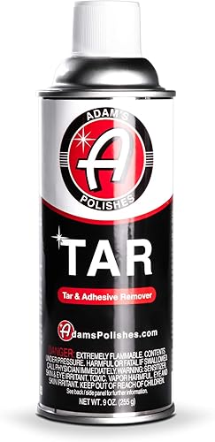 Adam's Tar 9oz Removedor de adhesivo y alquitrán de carretera concentrado Elimina rayas de goma, insignias y suciedad de tu pintura, ruedas,