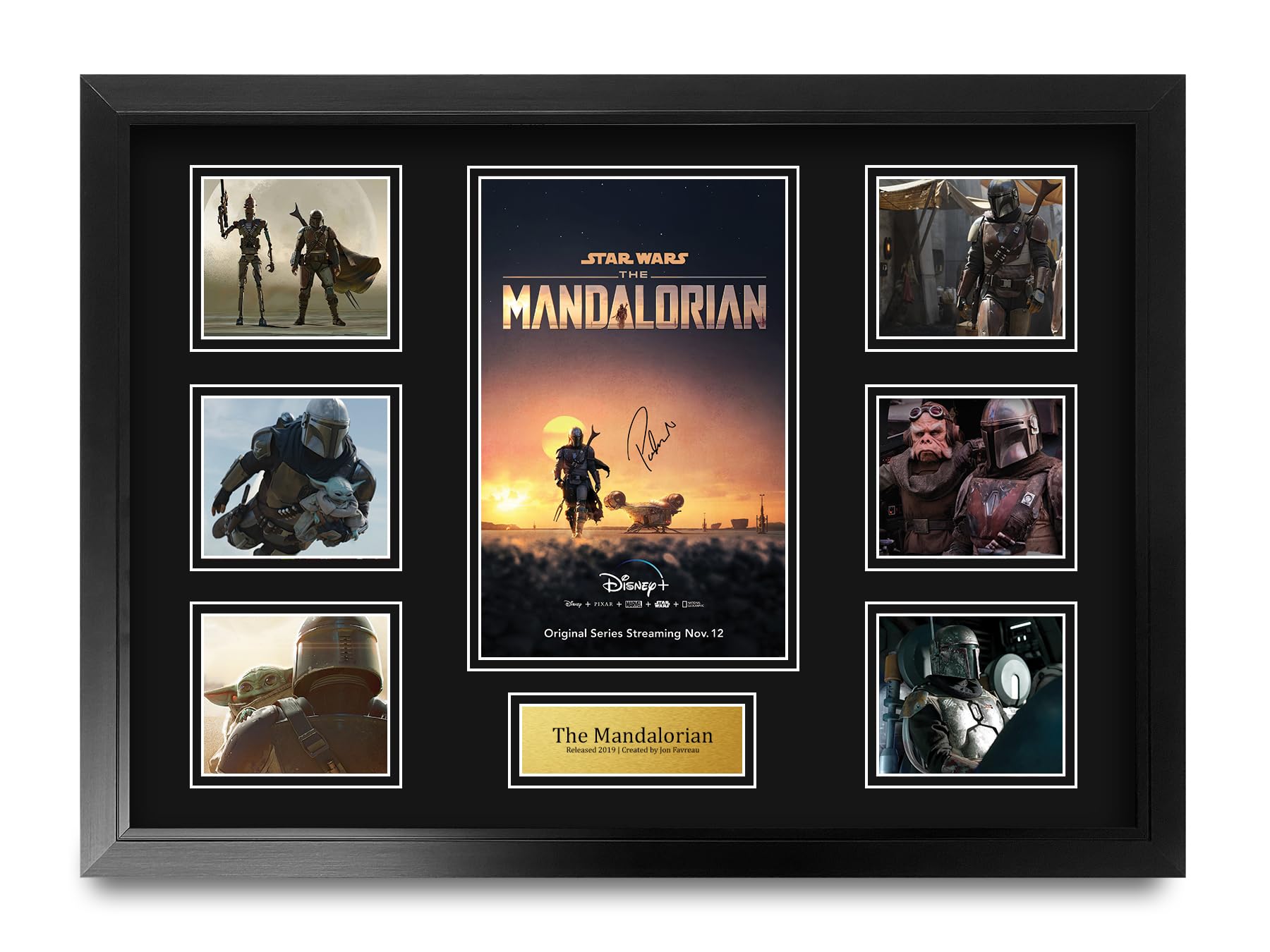 HWC Trading Geschenke Geducktes Signiertes Autogramm Fotodisplay Montagedisplay für Fans von Fernsehshows - A2 Gerahmt (ID-006529)